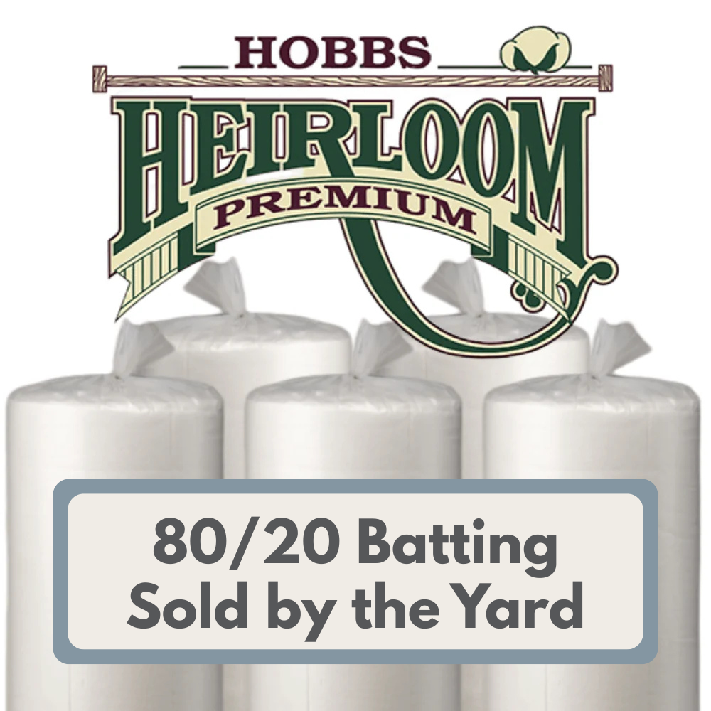 Heirloom 80/20 Cotton Blend Batting - 96" Wide by the 1/2 Yard