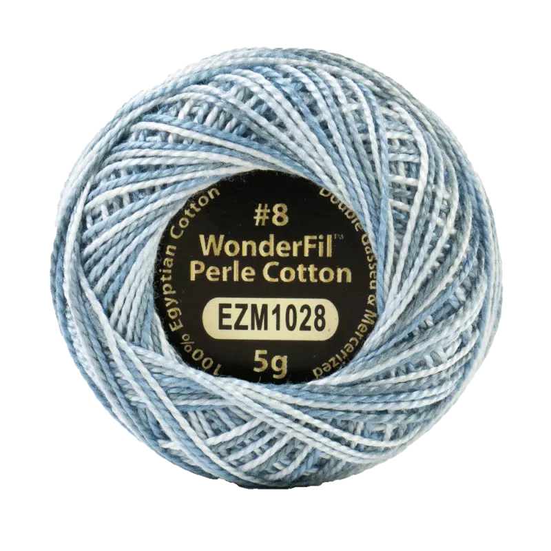 Arctic Wind - Eleganza Variegagted - WonderFil Perle Cotton - 8wt