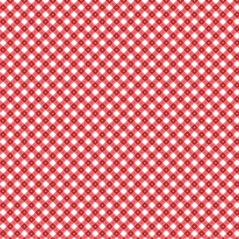 Poppi Cotton - Gingham Picnic - Red