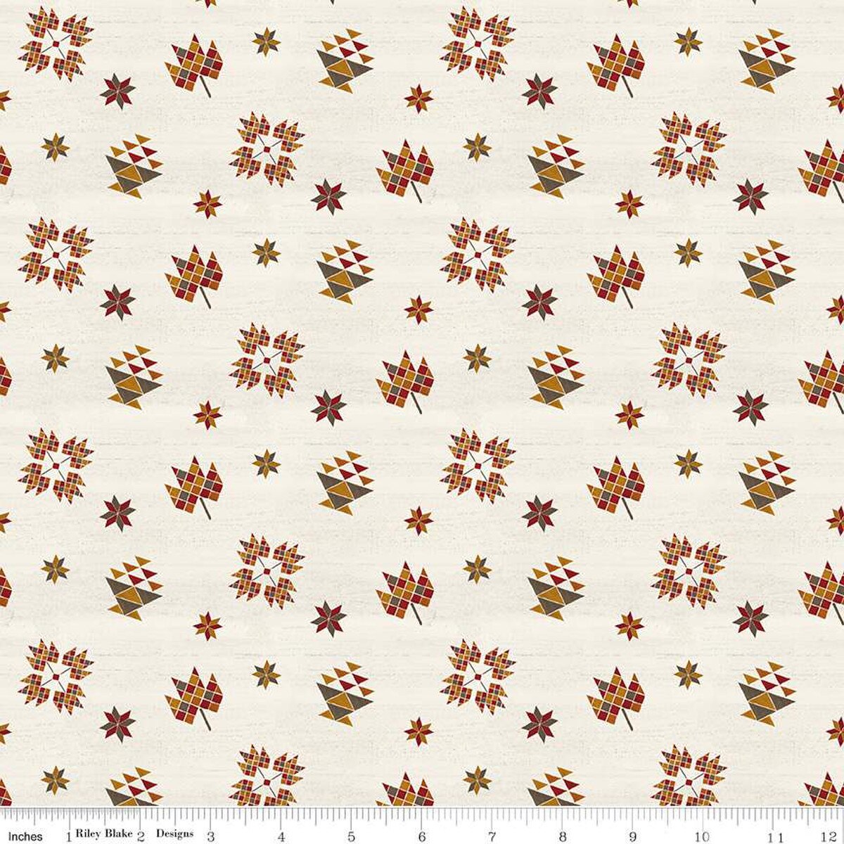 Covered Bridges in Fall - Block Toss - Cream