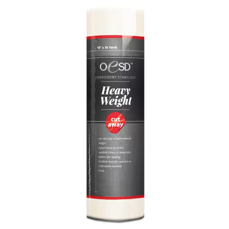 OESD Cutaway Heavy Weight White 10" x 10 Yards