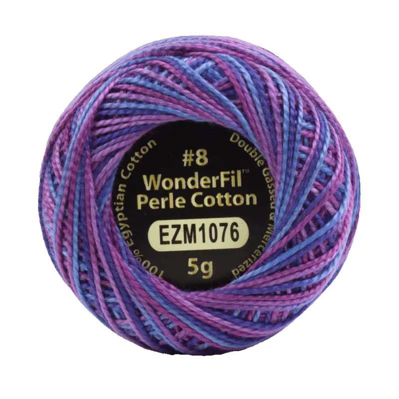 Northern Lights - Eleganza Variegagted - WonderFil Perle Cotton - 8wt