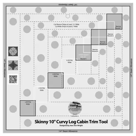 Curvy Log Cabin Trimmer Creative Grids Ruler