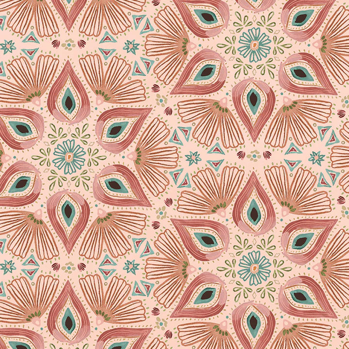 Floralscapes - Pink Medallions - Wilmington Fabrics