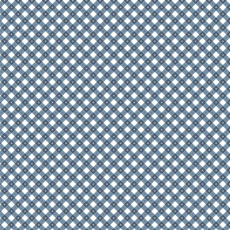 Poppi Cotton - Gingham Picnic - Blue