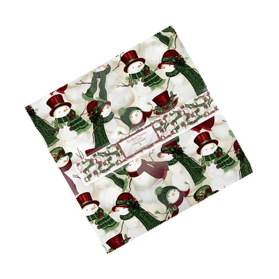 Woodland Snowman - Layer Cake 10" Squares - Wilmington Fabrics
