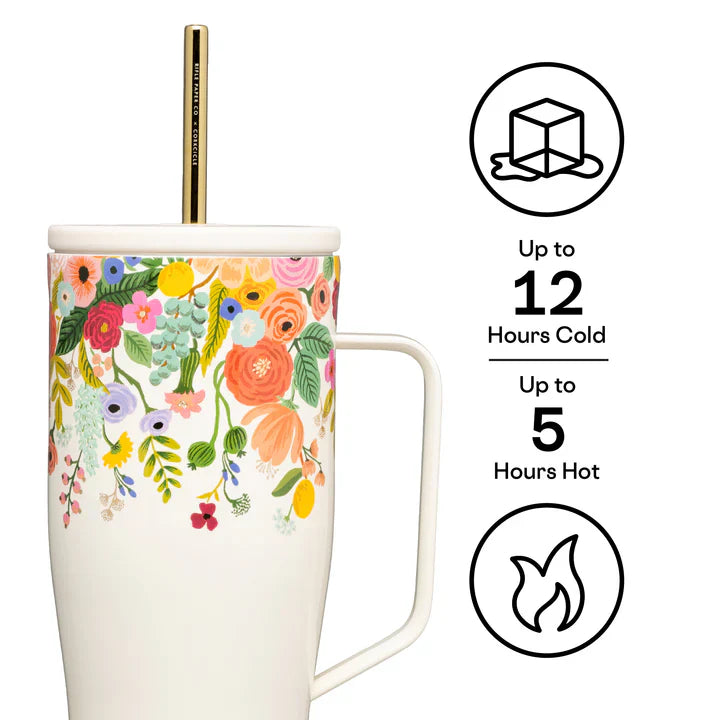 Rifle Paper Co Cold Cup XL 30oz - Garden Party Cream