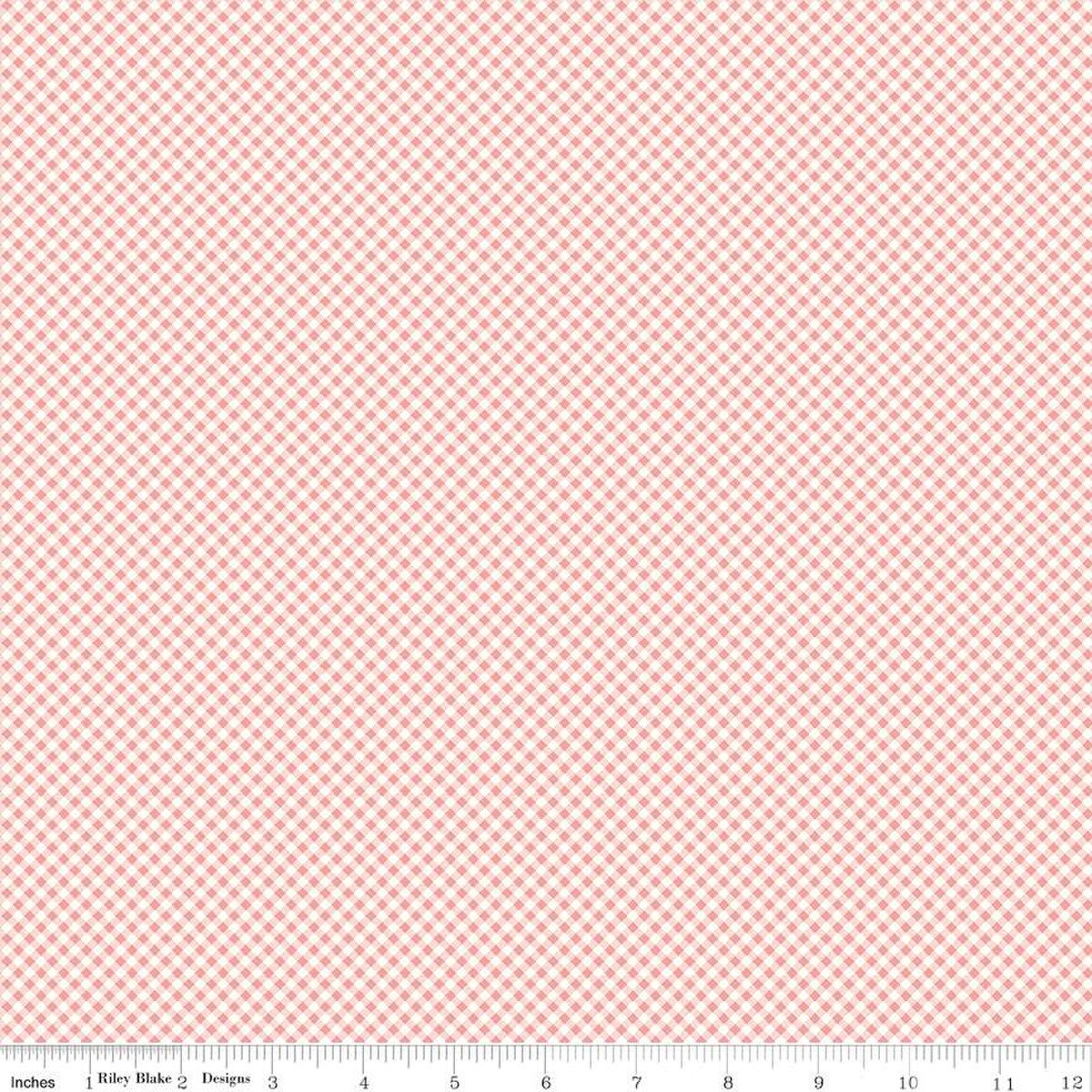 Kassidy Coral - Bee Gingham - Riley Blake Designs