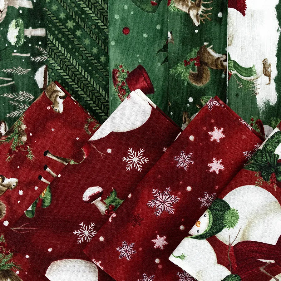 Woodland Snowman - Layer Cake 10" Squares - Wilmington Fabrics