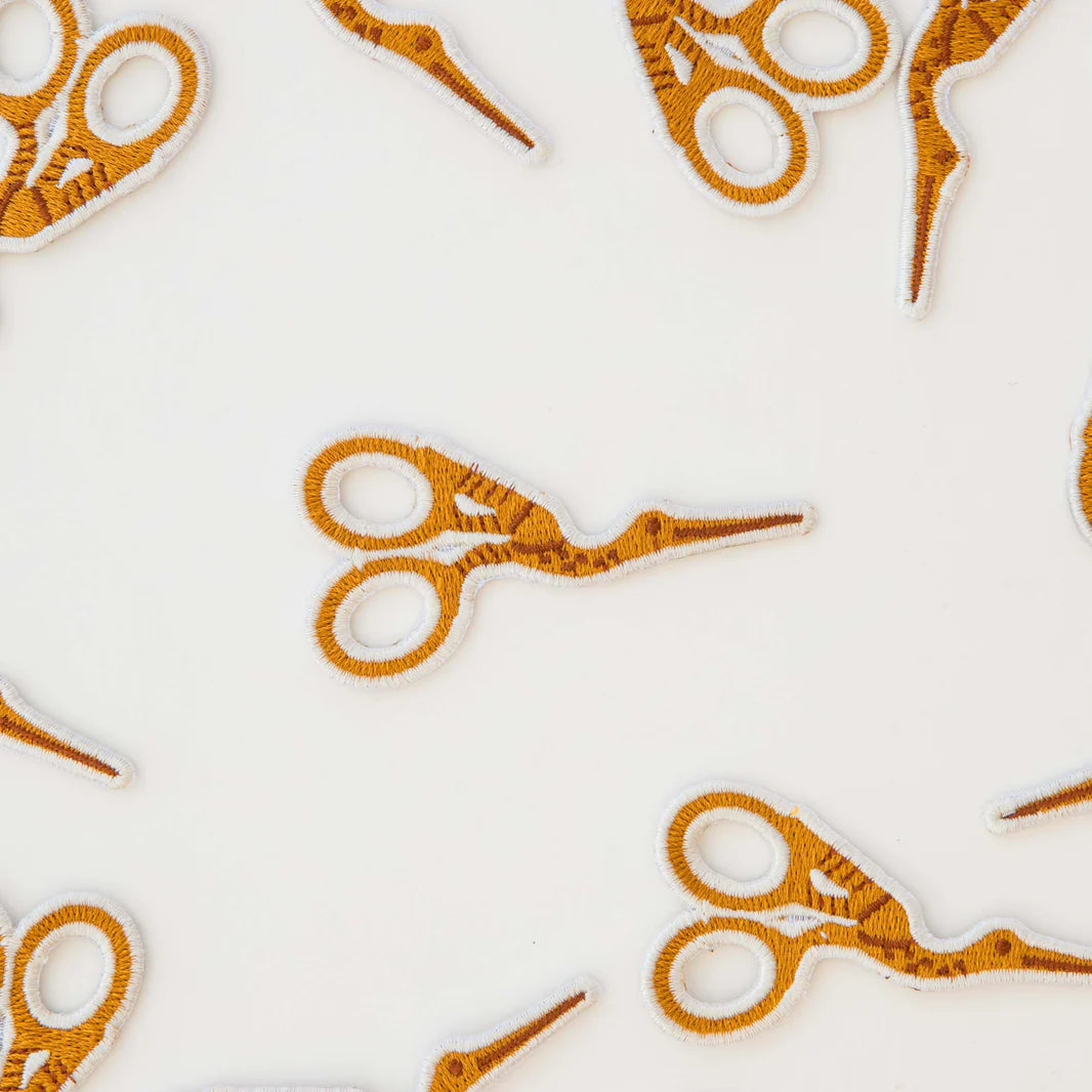 Stork Scissors - Iron On Patch - Sarah Hearts