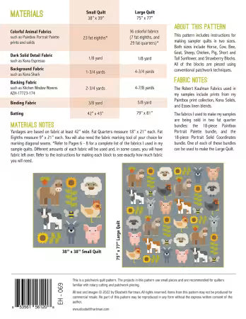 The Fab Farm Pattern - Elizabeth Hartman