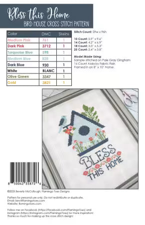 Bless this Home - Cross Stitch Pattern