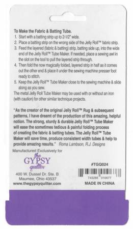 Gypsy Quilter Jelly Roll Tube Maker