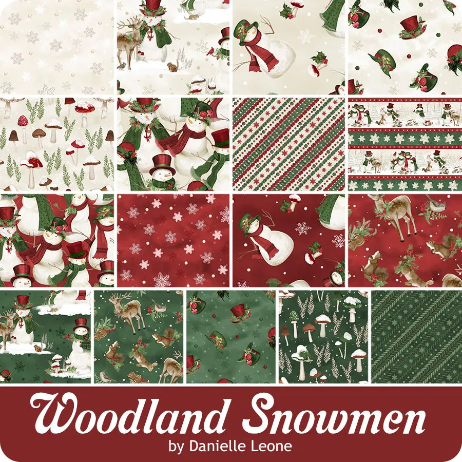 Woodland Snowman - Layer Cake 10" Squares - Wilmington Fabrics