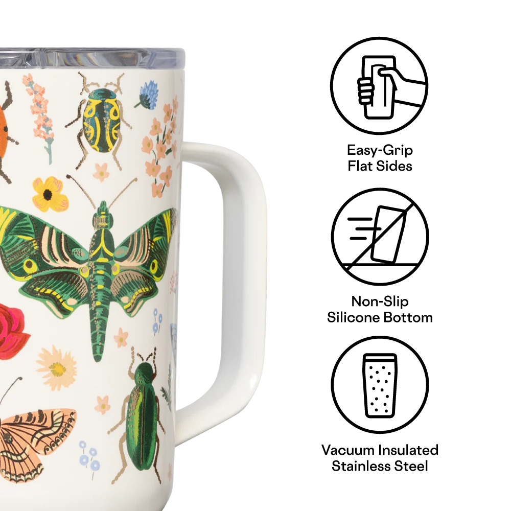 Rifle Paper Co Mug 16oz - Peacock Blue