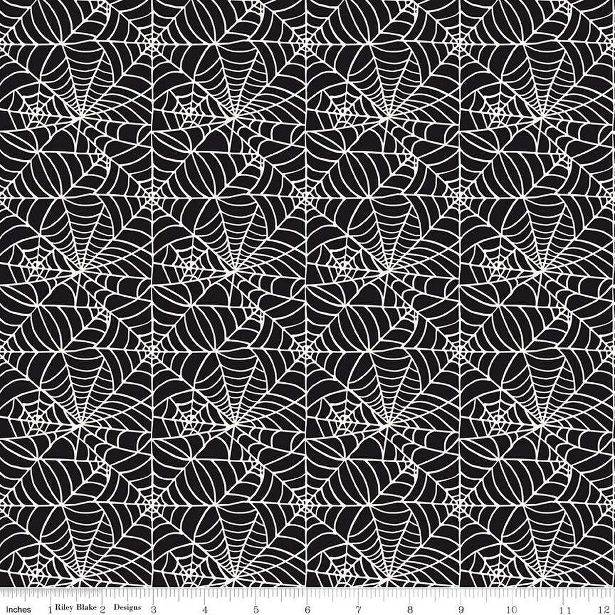Sophisticated Halloween - Spider Web Black