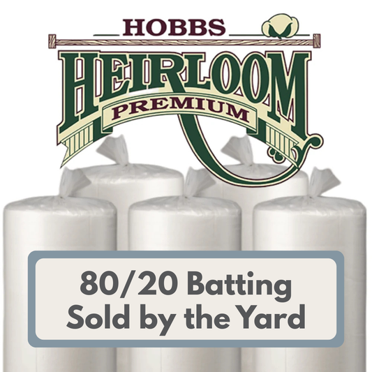 Heirloom 80/20 Cotton Blend Batting - 96" Wide by the 1/2 Yard