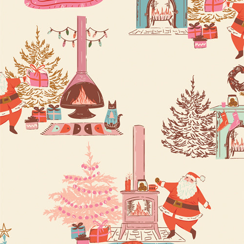 Remnant ** Christmas Eve - Christmas in the Cabin - Art Gallery Fabrics