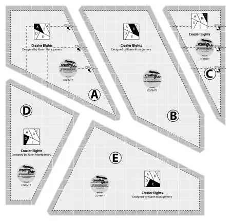 Creative Grids Ruler Crazy Eights Template