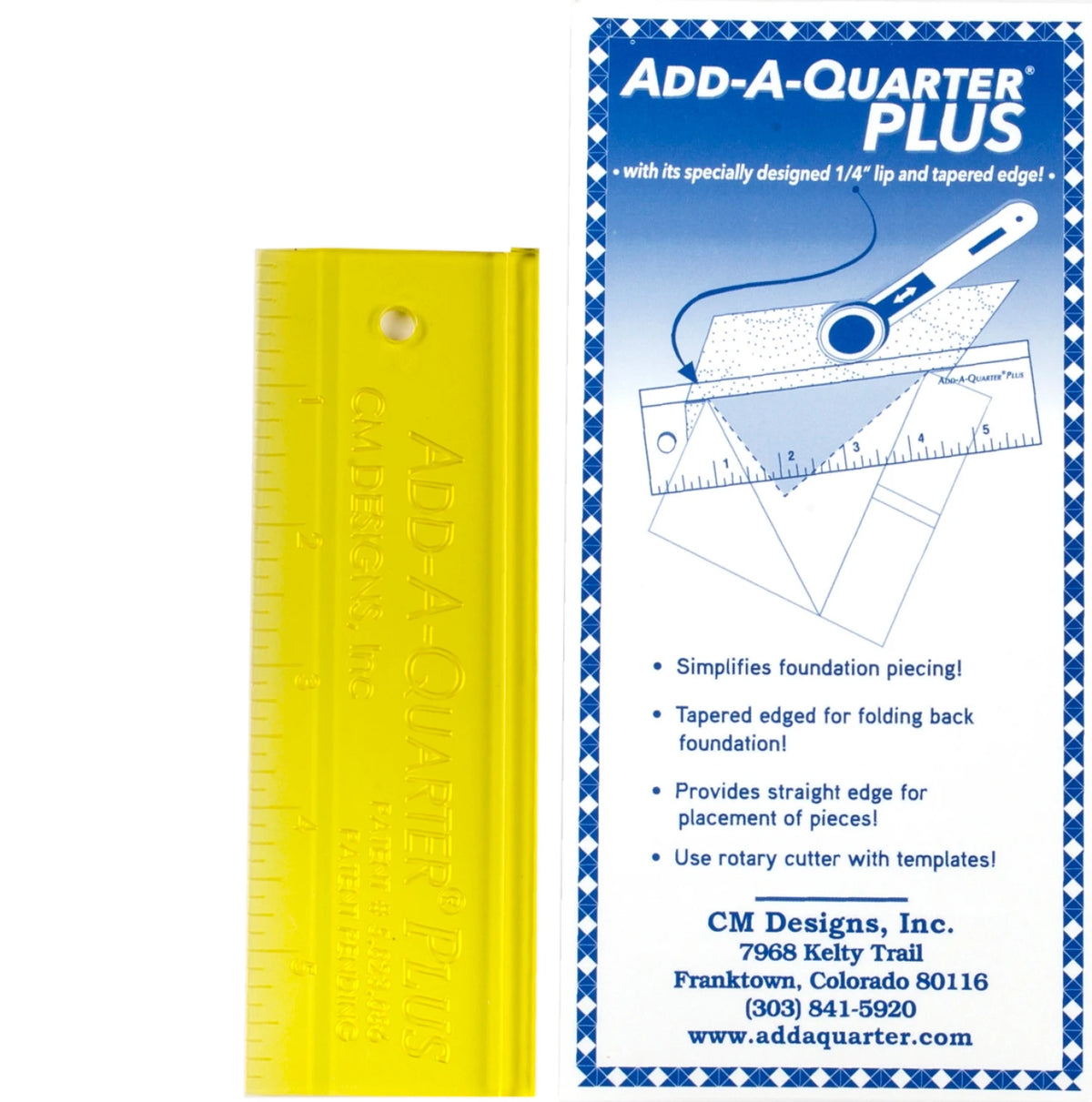 Add A Quarter PLUS Ruler  6"