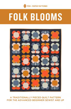 Folk Blooms Quilt - Pen and Paper Quilts