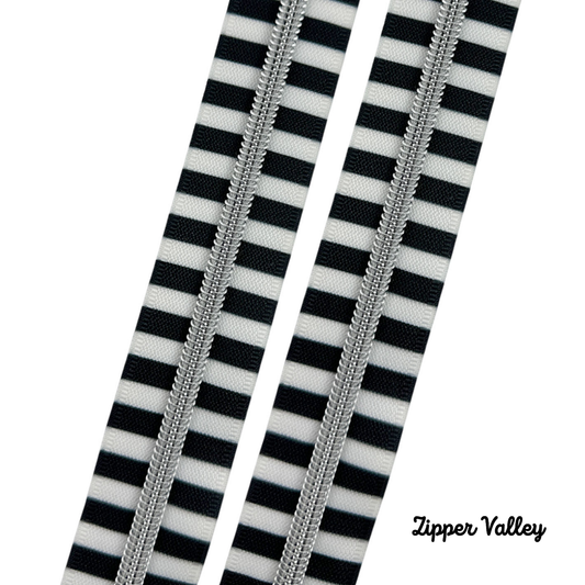Chunky Zebra - #5 Nylon Coil Zipper Tape - 3 Yards