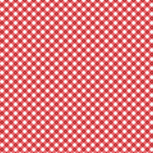 Poppi Cotton - Gingham Picnic - Red