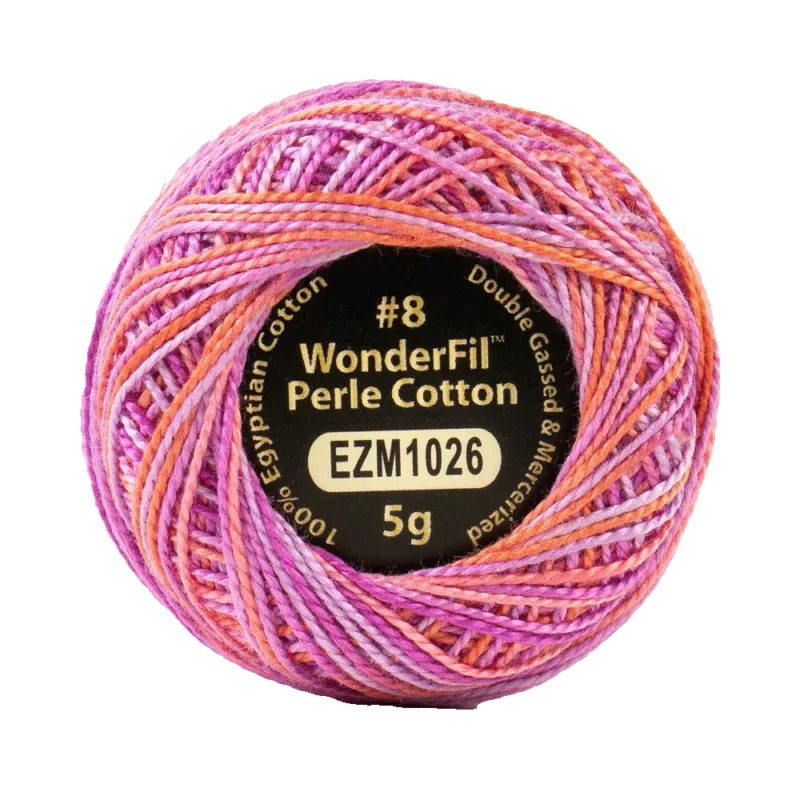 French Macaron - Eleganza Variegagted - WonderFil Perle Cotton - 8wt