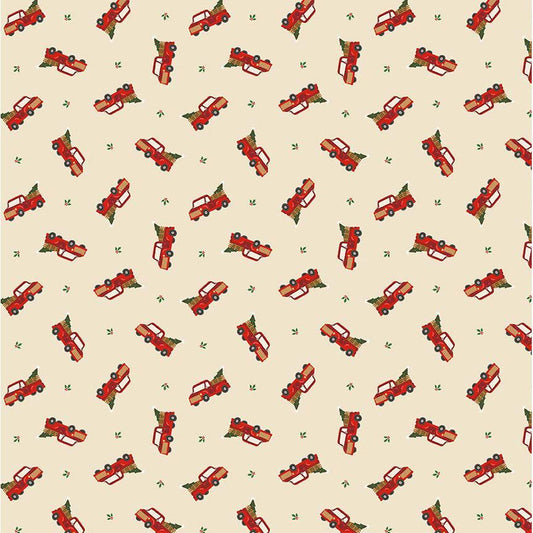 PREORDER|| Tossed Red Holiday Truck - Cowboy Christmas -  Timeless Treasures