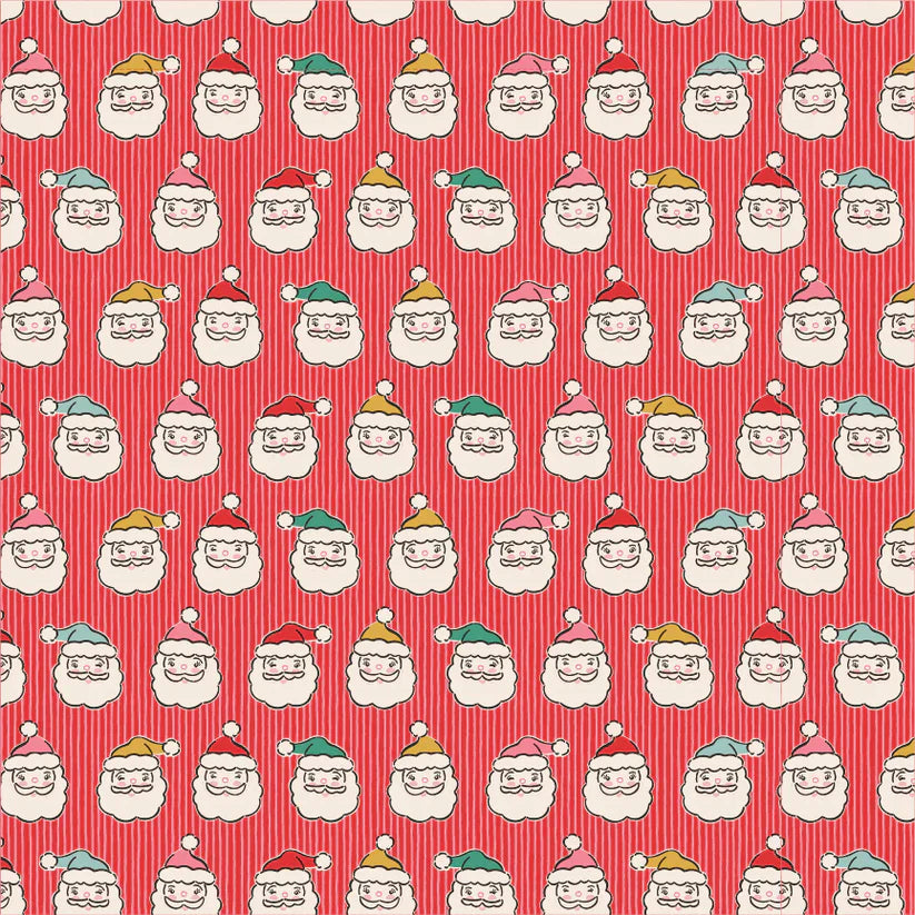 Santa Heads Red - Oh What Fun by Poppi Cotton