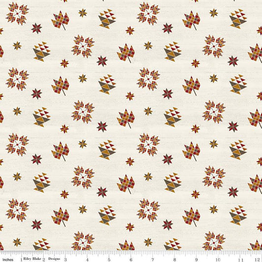 Covered Bridges in Fall - Block Toss - Cream