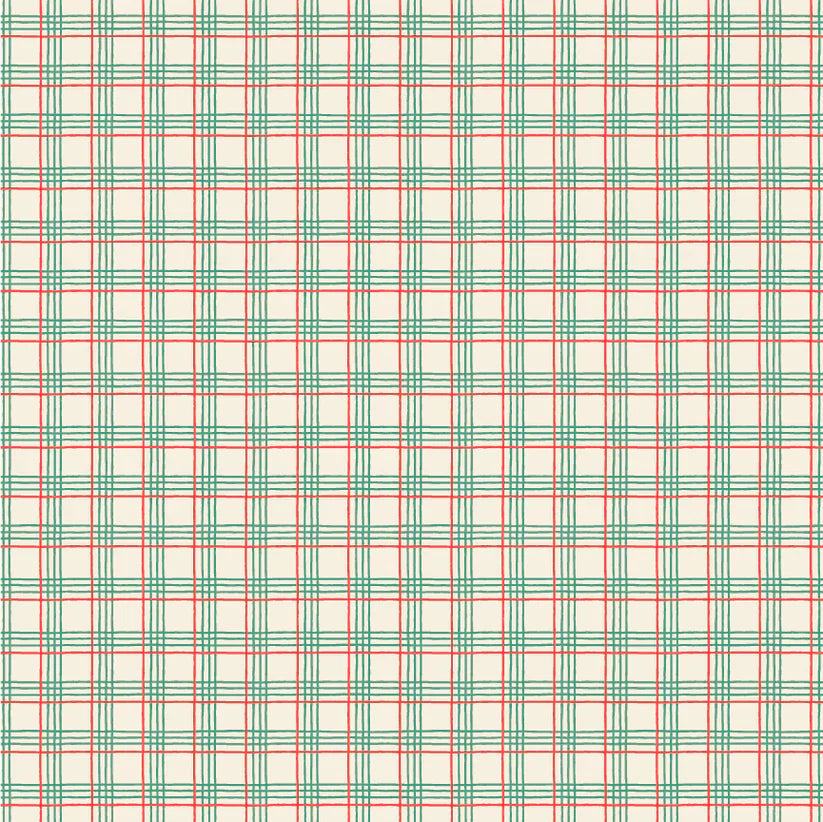 Christmas Plaid Green - Oh What Fun by Poppi Cotton