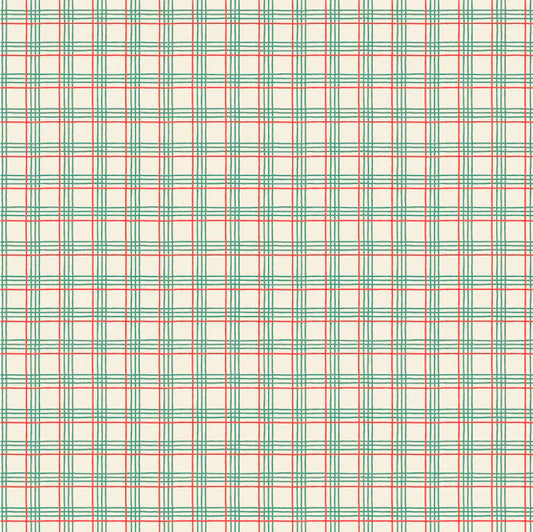 Christmas Plaid Green - Oh What Fun by Poppi Cotton