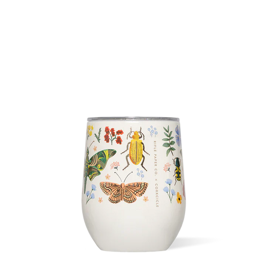 Rifle Paper Co Stemless 12oz -Curio Cream