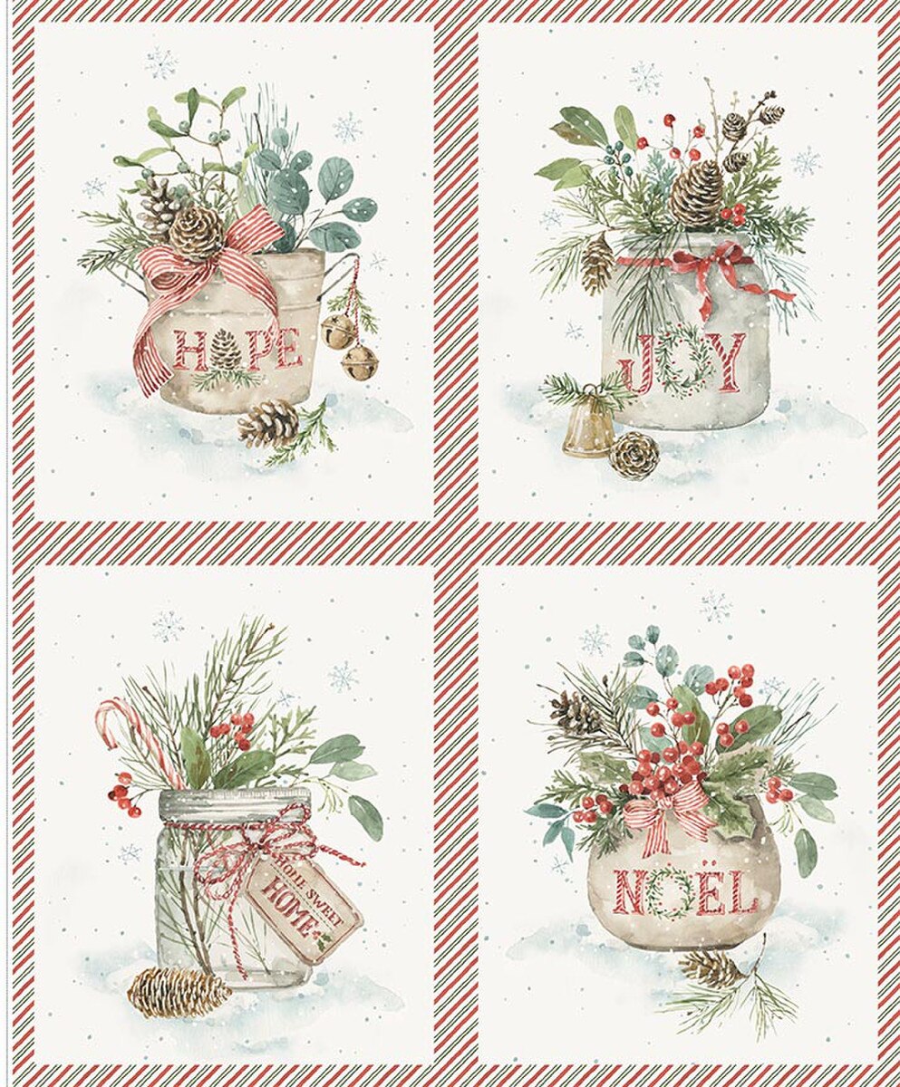 Season's Greeting Pillow Panel - Holiday Spirits - Riley Blake Designs