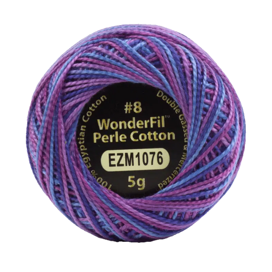 Northern Lights  - Eleganza Variegagted - WonderFil Perle Cotton - 8wt