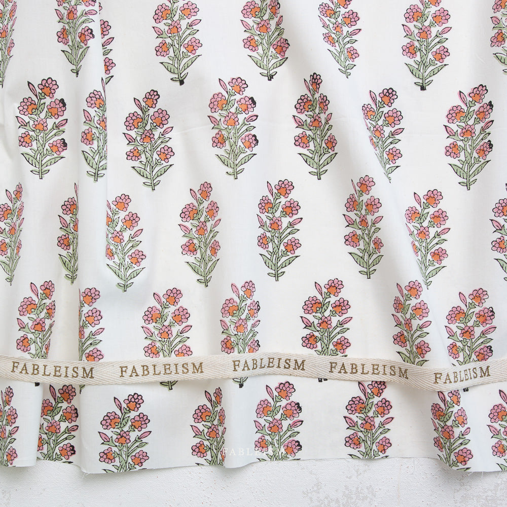 Blushing - Wild Floral - Indian Block Print - Fableism