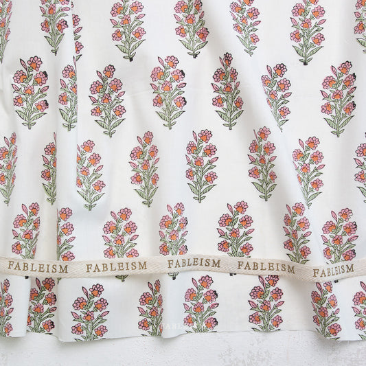 Blushing - Wild Floral - Indian Block Print - Fableism
