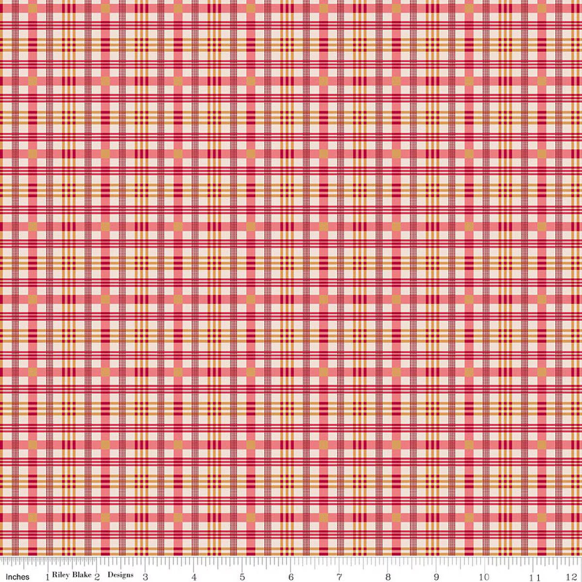 Plaid Tea Rose -Farmer's Daughter - Lori Holt - Riley Blake