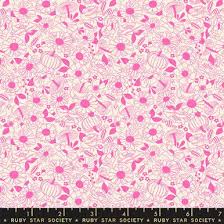 Halloween Floral Neon Pink - Tiny Frights - Ruby Star