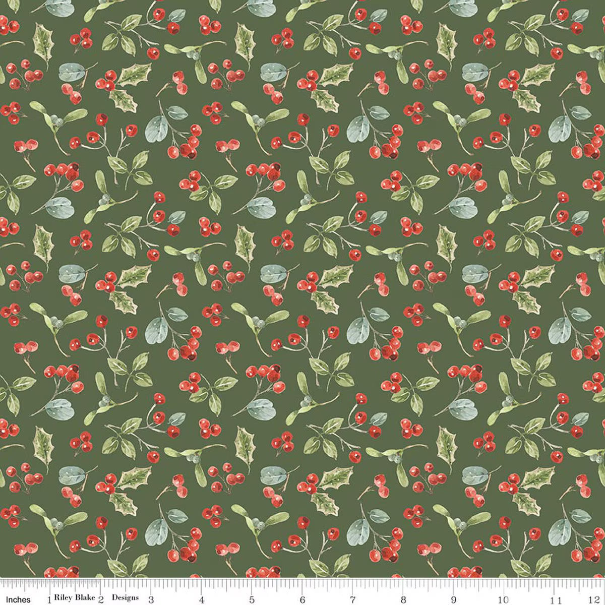Berries Green - Holiday Spirit - Riley Blake Designs