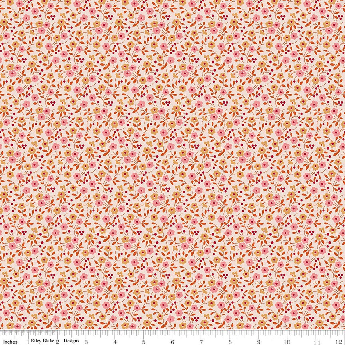 Floral Coral - Farmer's Daughter - Lori Holt - Riley Blake