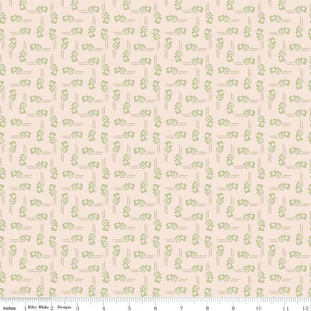 Farmer's Daughter - Tractor Background Thyme - Lori Holt - Riley Blake