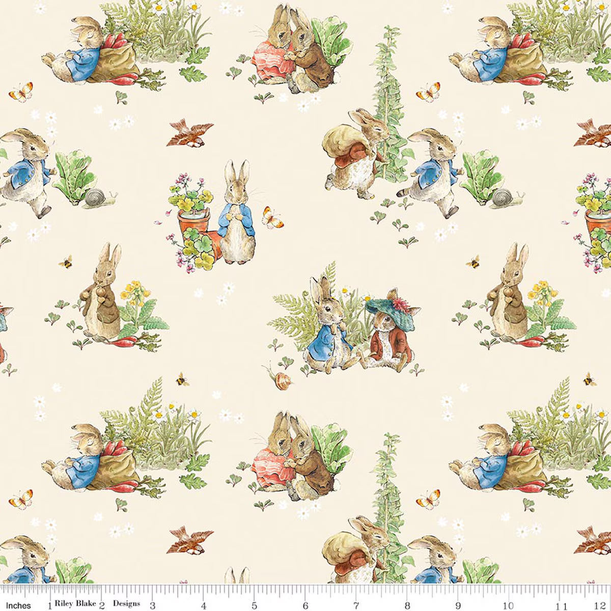 Main Cream - Peter Rabbit and Benjamin Bunny - Riley Blake