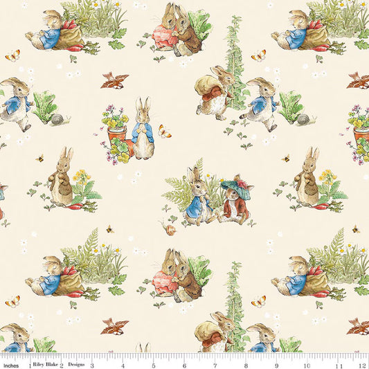 Main Cream - Peter Rabbit and Benjamin Bunny - Riley Blake