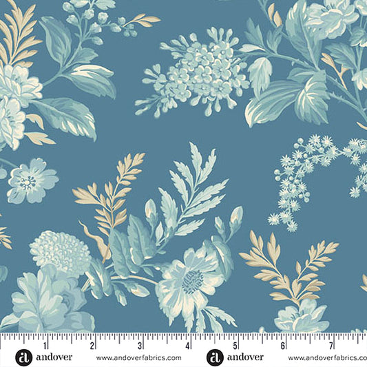 Sewing Bird - Bed of Roses - Blue