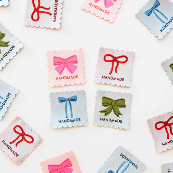 Bow Handmade - Woven label - Sarah Hearts