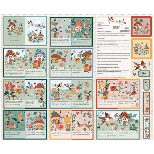 Story Book Panel - Thimbelina & The Sewing Fairies - Riley Blake