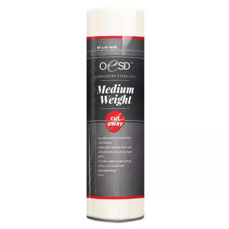 OESD Medium Weight White 10" x 10 Yards