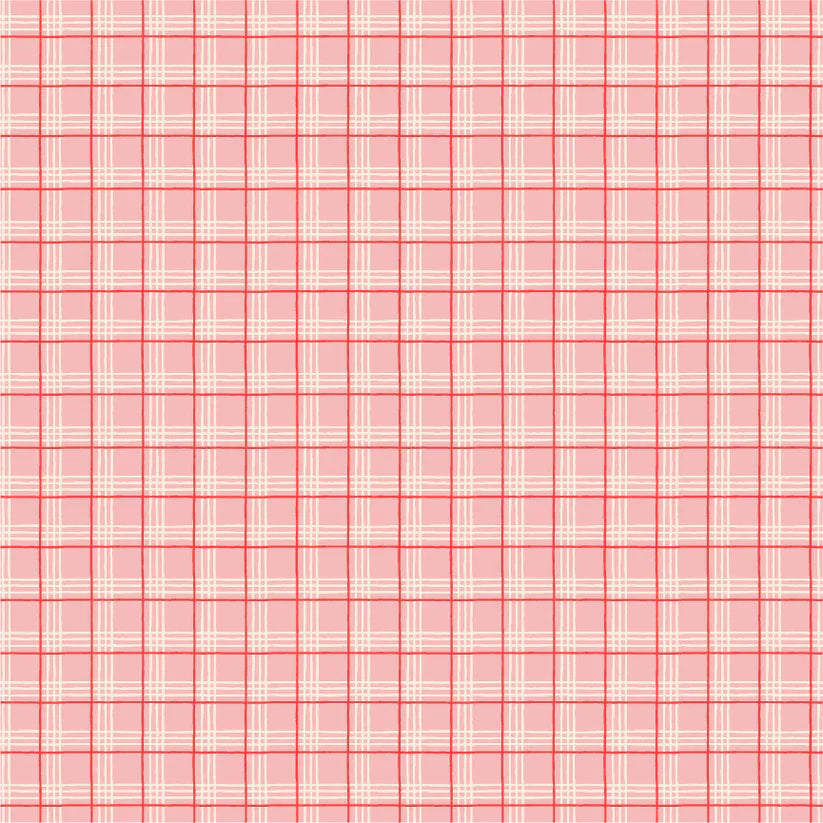 Christmas Plaid Pink - Oh What Fun by Poppi Cotton